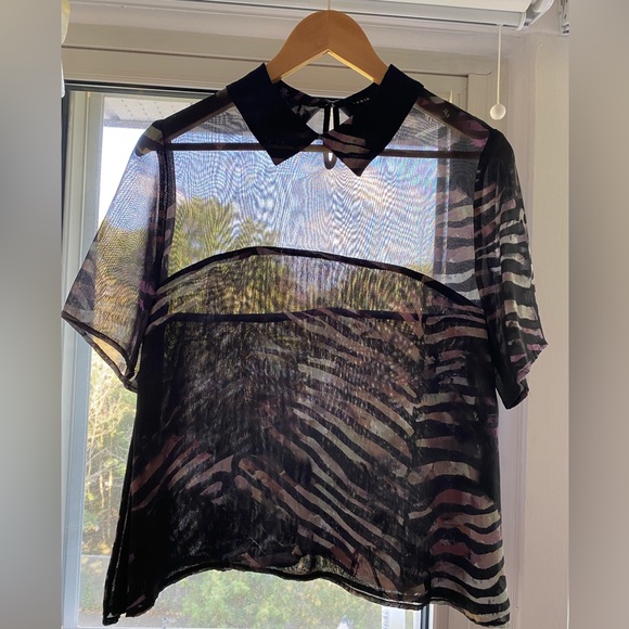 Periphery Sheer Blouse - Picture 1 of 4
